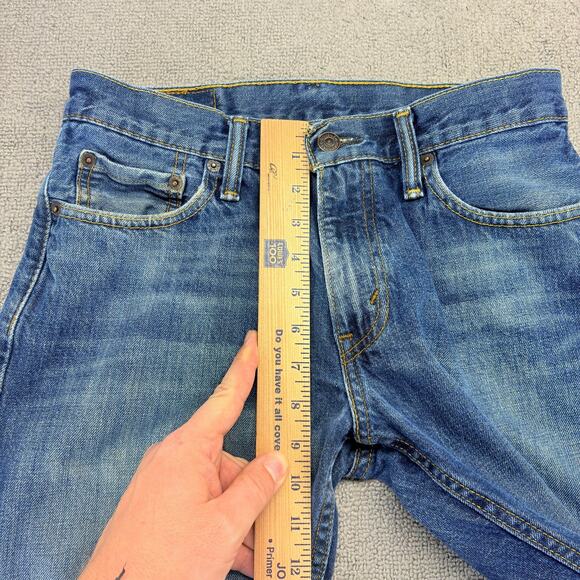 Levis 514 Jeans Mens 30x32 Blue Denim Straight Leg Stretch Mid-Rise Preppy Dark - Picture 4 of 8